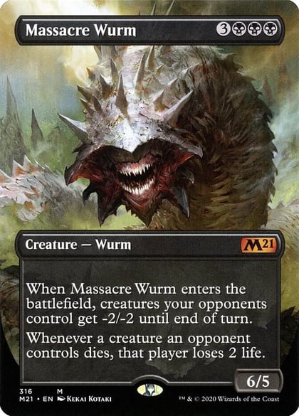 Massacre Wurm (Alternate Art), Core Set 2021 316