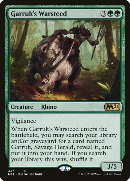 Garruk's Warsteed, Core Set 2021 337