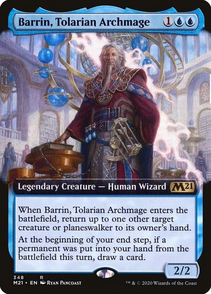 Barrin, Tolarian Archmage (Extended Art), Core Set 2021 348