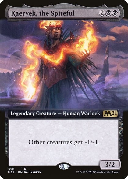 Kaervek, the Spiteful (Extended Art), Core Set 2021 358