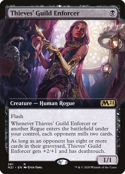 Thieves' Guild Enforcer (Extended Art), Core Set 2021 361
