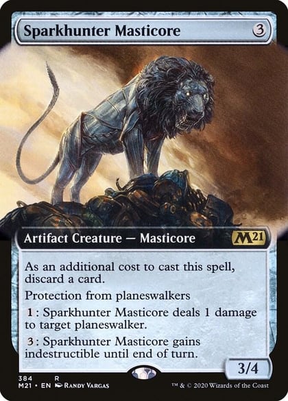 Sparkhunter Masticore (Extended Art), Core Set 2021 384