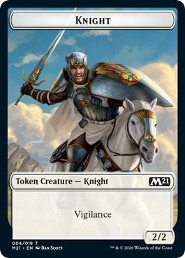 Knight // Pirate Double-Sided Token, Core Set 2021 4 // 9