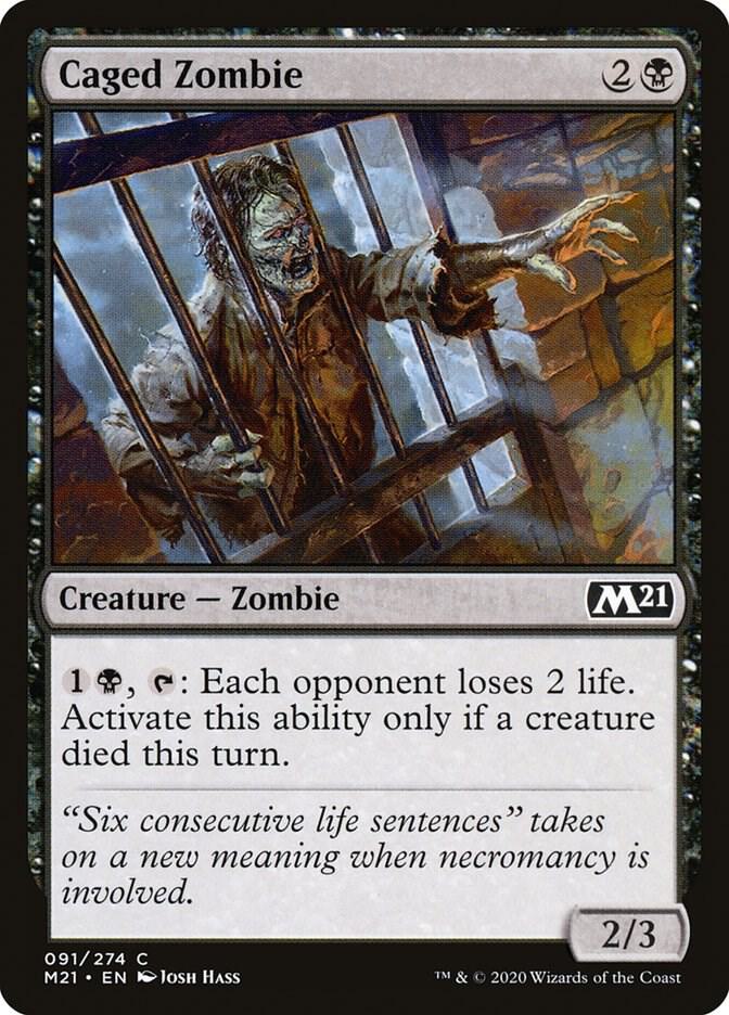 Caged Zombie, Core Set 2021 91