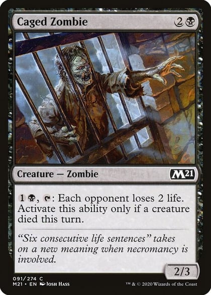 Caged Zombie, Core Set 2021 91