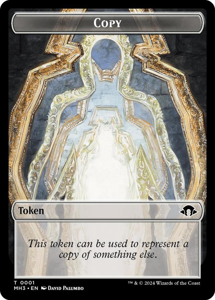 Copy (Ripple Foil) // Eldrazi Angel Double-Sided Token, Commander: Modern Horizons 3 1 // 2