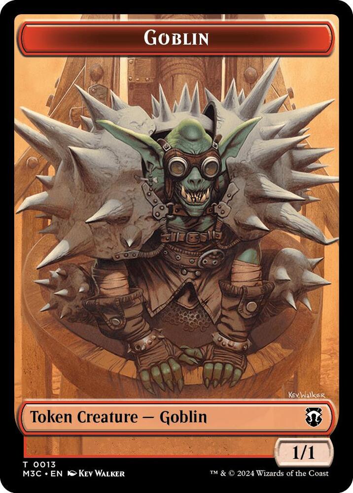 Goblin (Ripple Foil) // Tarmogoyf Double-Sided Token, Commander: Modern Horizons 3 13 // 22