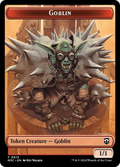 Goblin (Ripple Foil) // Tarmogoyf Double-Sided Token, Commander: Modern Horizons 3 13 // 22