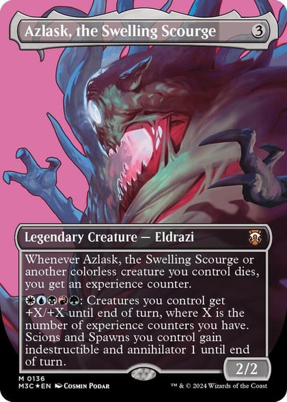 Azlask, the Swelling Scourge (Borderless) (Ripple Foil), Commander: Modern Horizons 3 136