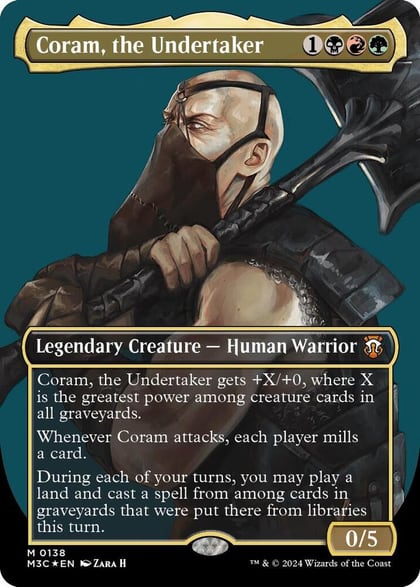 Coram, the Undertaker (Borderless) (Ripple Foil), Commander: Modern Horizons 3 138