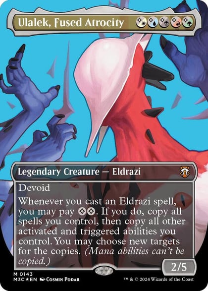 Ulalek, Fused Atrocity (Borderless) (Ripple Foil), Commander: Modern Horizons 3 143