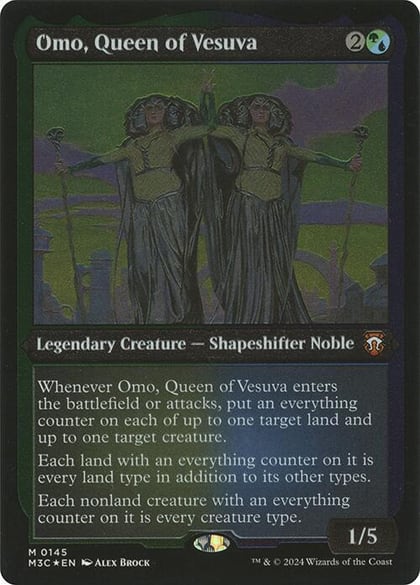 Omo, Queen of Vesuva (Display Commander) - Thick Stock, Commander: Modern Horizons 3 145
