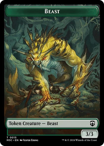 Beast (0015) // Insect (0025) Double-Sided Token, Commander: Modern Horizons 3 15 // 25