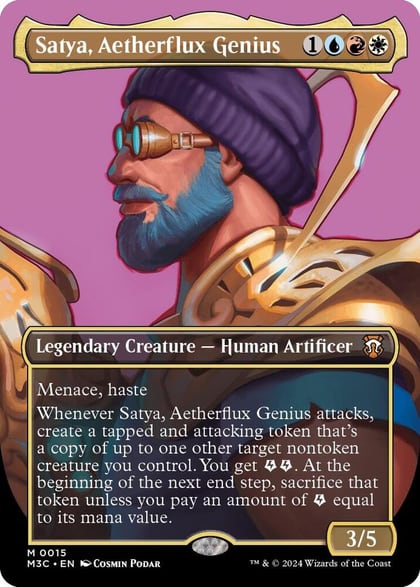 Satya, Aetherflux Genius (Borderless), Commander: Modern Horizons 3 15