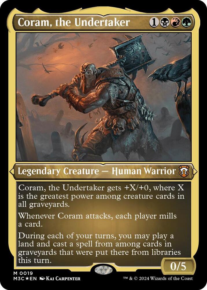 Coram, the Undertaker (Foil Etched), Commander: Modern Horizons 3 19