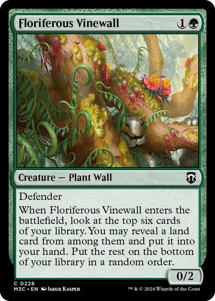 Floriferous Vinewall, Commander: Modern Horizons 3 228