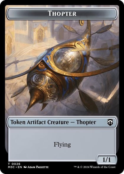 Thopter (Ripple Foil) // Copy Double-Sided Token, Commander: Modern Horizons 3 26 // 1