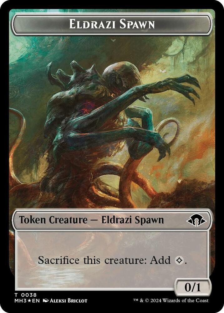 Eldrazi Spawn (Ripple Foil) // Eldrazi Scion Double-Sided Token, Commander: Modern Horizons 3 38 // 3