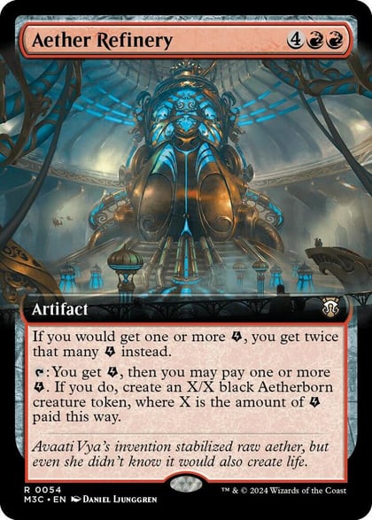Aether Refinery (Extended Art) (Ripple Foil), Commander: Modern Horizons 3 54