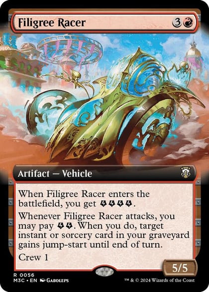Filigree Racer (Extended Art) (Ripple Foil), Commander: Modern Horizons 3 56