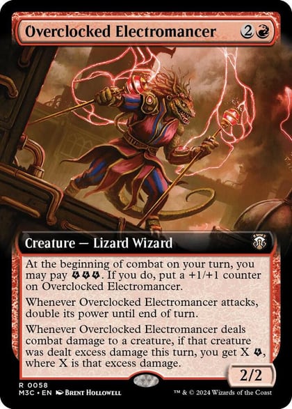 Overclocked Electromancer (Extended Art) (Ripple Foil), Commander: Modern Horizons 3 58