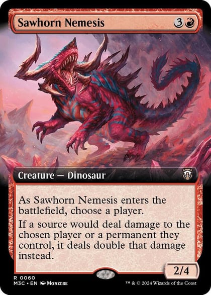 Sawhorn Nemesis (Extended Art) (Ripple Foil), Commander: Modern Horizons 3 60