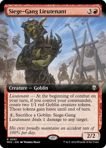 Siege-Gang Lieutenant (Extended Art) (Ripple Foil), Commander: Modern Horizons 3 61