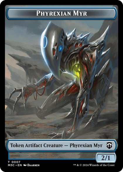 Phyrexian Myr (Ripple Foil) // Servo Double-Sided Token, Commander: Modern Horizons 3 7 // 33