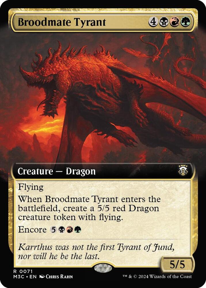 Broodmate Tyrant (Extended Art) (Ripple Foil), Commander: Modern Horizons 3 71