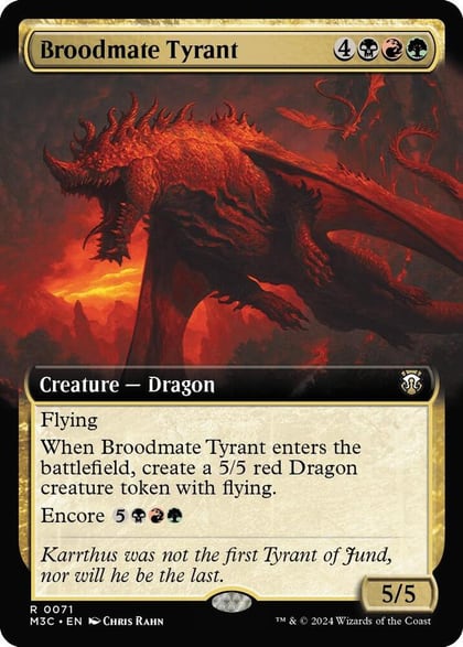 Broodmate Tyrant (Extended Art) (Ripple Foil), Commander: Modern Horizons 3 71