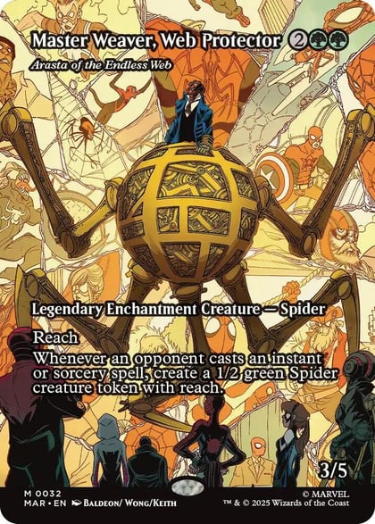 Master Weaver, Web Protector - Arasta of the Endless Web (Borderless), Marvel Universe Eternal-Legal 32