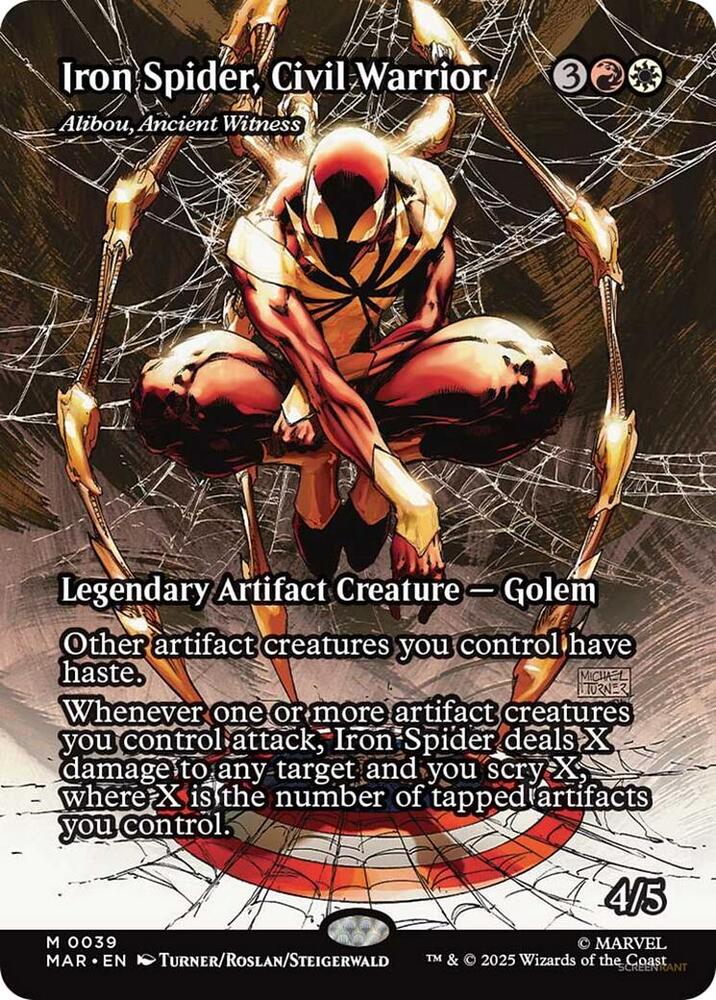 Iron Spider, Civil Warrior - Alibou, Ancient Witness (Borderless), Marvel Universe Eternal-Legal 39