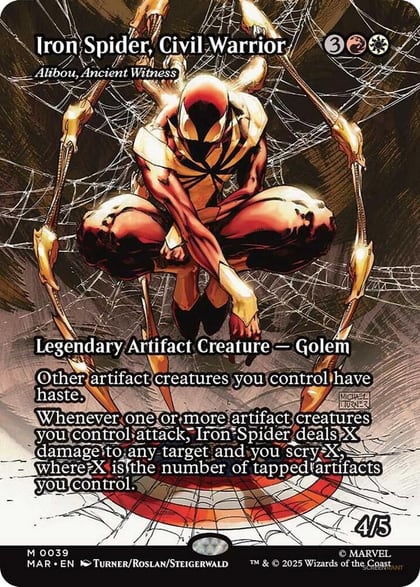 Iron Spider, Civil Warrior - Alibou, Ancient Witness (Borderless), Marvel Universe Eternal-Legal 39