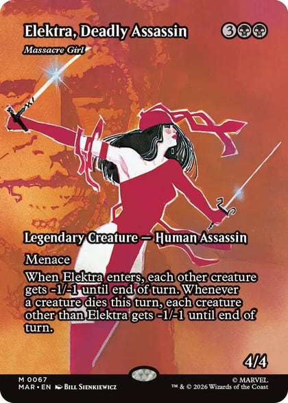 Elektra, Deadly Assassin - Massacre Girl (Borderless), Marvel Universe Eternal-Legal 67