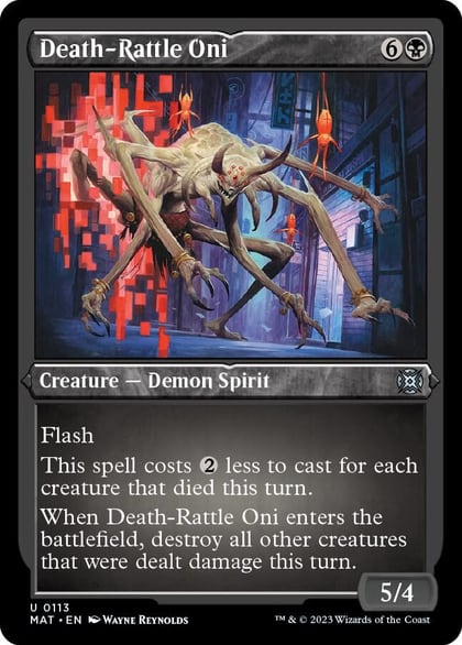 Death-Rattle Oni (Foil Etched), March of the Machine: The Aftermath 113