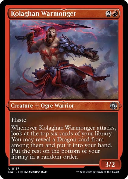 Kolaghan Warmonger (Foil Etched), March of the Machine: The Aftermath 117