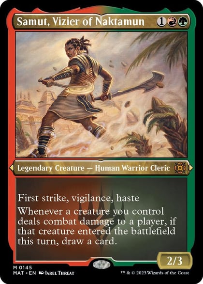 Samut, Vizier of Naktamun (Foil Etched), March of the Machine: The Aftermath 145