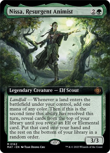 Nissa, Resurgent Animist (Extended Art), March of the Machine: The Aftermath 162