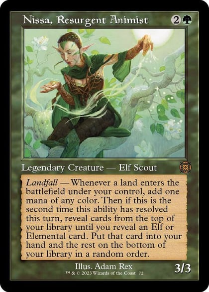 Nissa, Resurgent Animist (Retro Frame), March of the Machine: The Aftermath 72