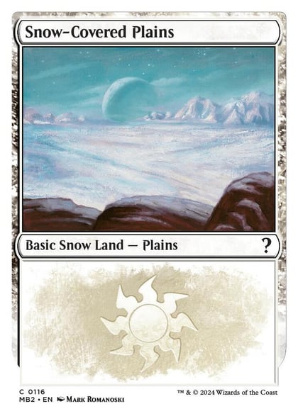 Snow-Covered Plains (White Border), Mystery Booster 2 116