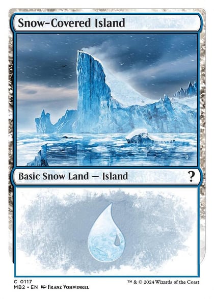 Snow-Covered Island (White Border), Mystery Booster 2 117