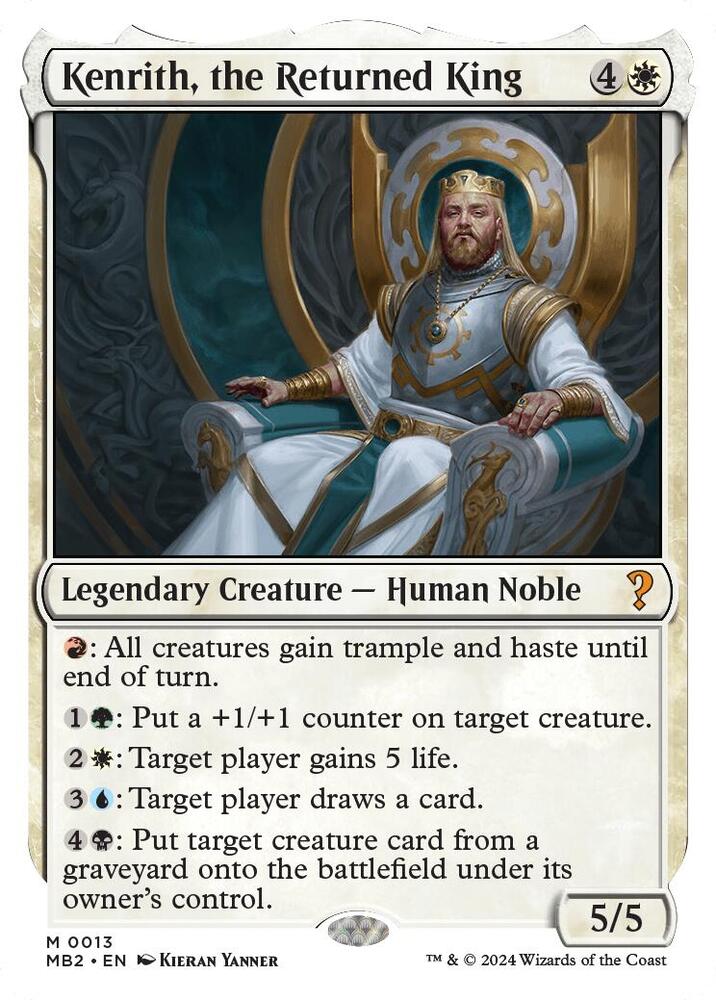 Kenrith, the Returned King (White Border), Mystery Booster 2 13