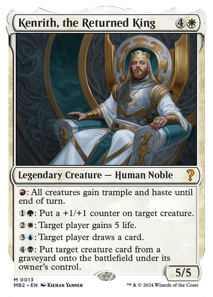 Kenrith, the Returned King (White Border), Mystery Booster 2 13