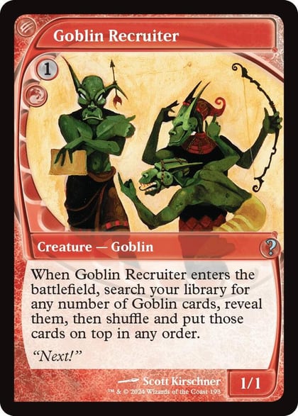 Goblin Recruiter (Future Sight), Mystery Booster 2 193