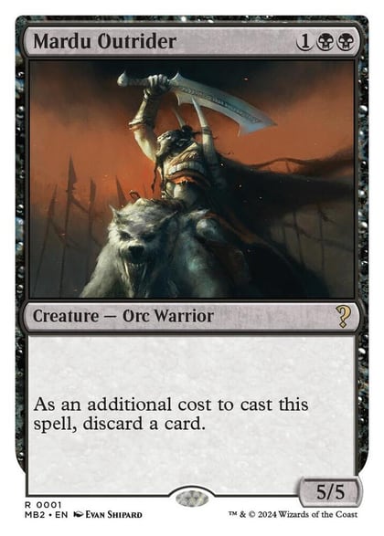 Mardu Outrider (White Border), Mystery Booster 2 1