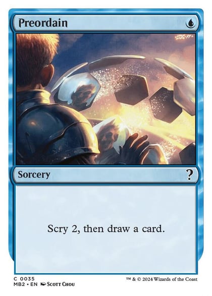 Preordain (White Border), Mystery Booster 2 35