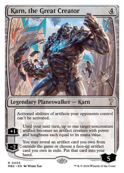 Karn, the Great Creator (White Border), Mystery Booster 2 3
