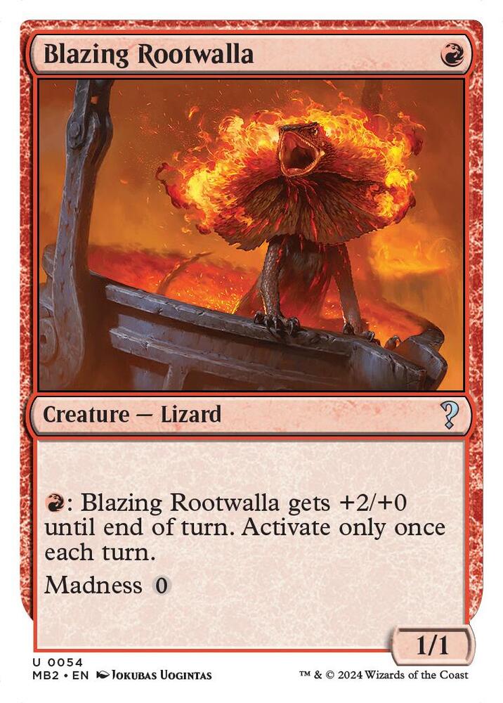 Blazing Rootwalla (White Border), Mystery Booster 2 54