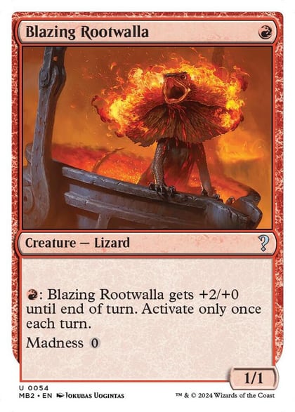 Blazing Rootwalla (White Border), Mystery Booster 2 54