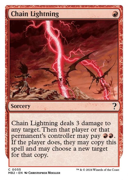 Chain Lightning (White Border), Mystery Booster 2 55